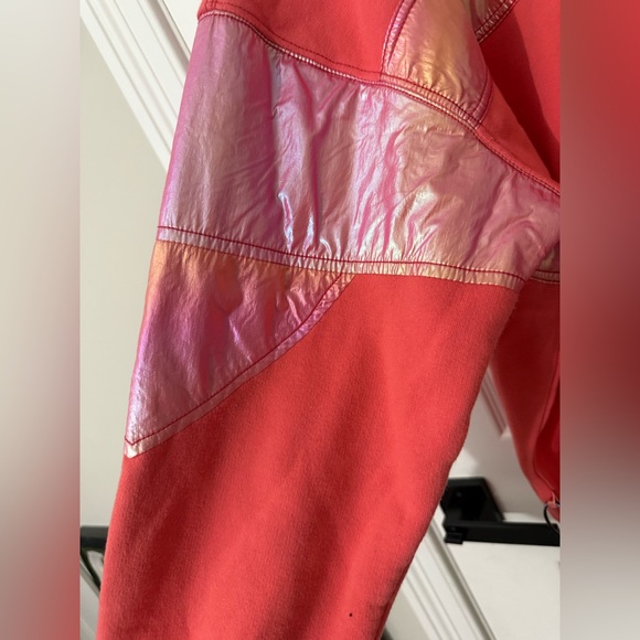 Free People Movement Oversized Away We Go Half Zip Pullover Sweatshirt Pink S128 - Picture 11 of 14